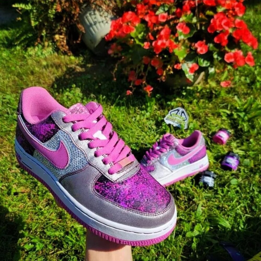 Custom Bling Splatter | Retro Nike AF1 | Low - Picture 3 of 9